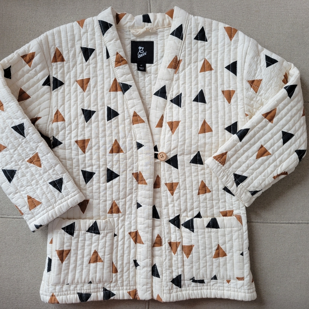 Quilted One button jacket